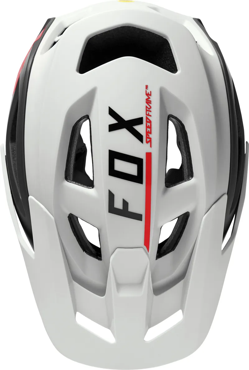 Fox Speedframe Pro Blocked Enduro Helmet - MIPS - White / Black-3