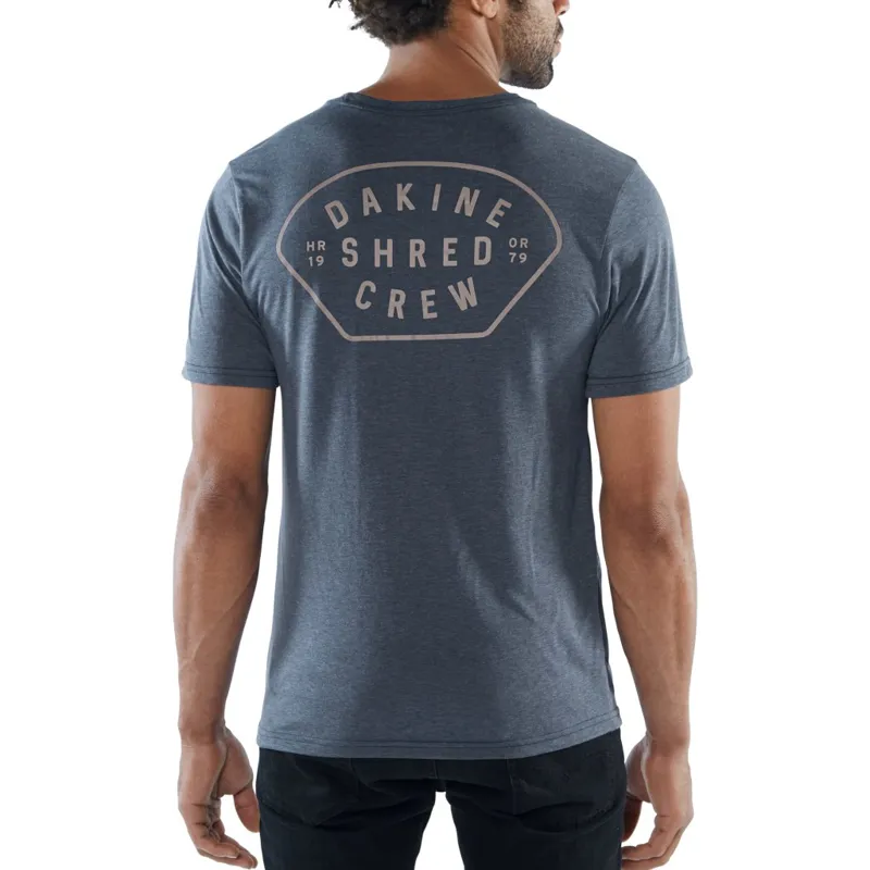 Dakine Shred Crew Short Sleeve Tech Tee - Heather Navy-1