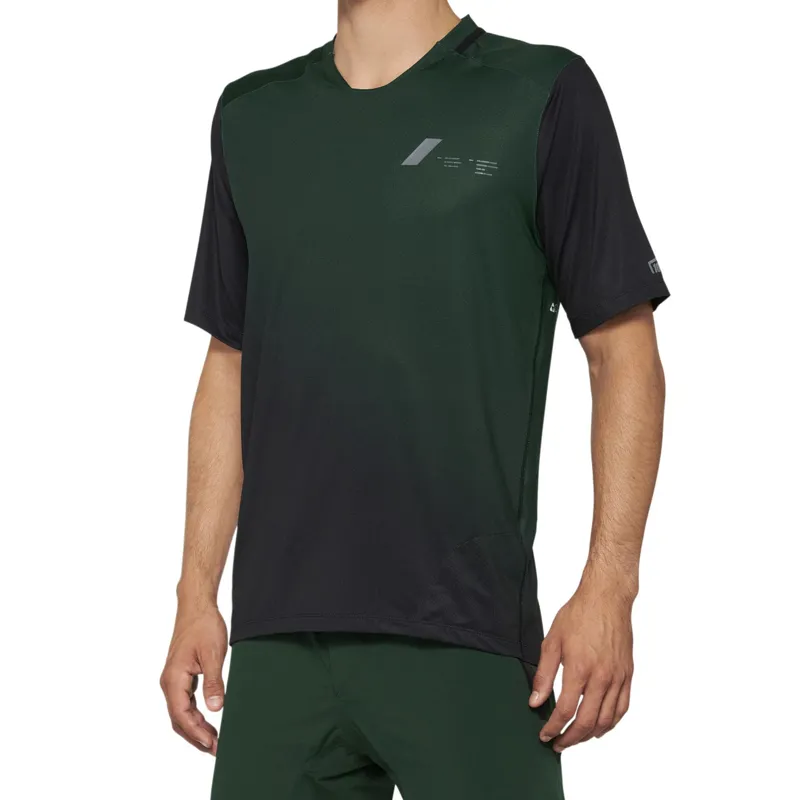 100 Percent Celium Short Sleeve Riding Jersey - Black / Green