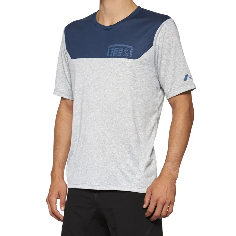 100 Percent Airmatic Short Sleeve Jersey - Grey / Midnight