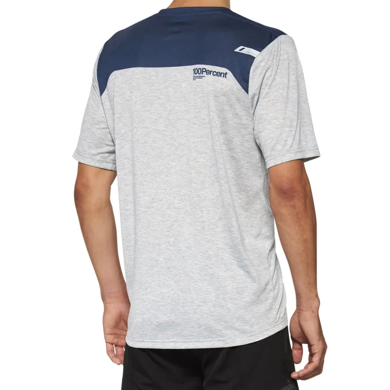 100 Percent Airmatic Short Sleeve Jersey - Grey / Midnight-1