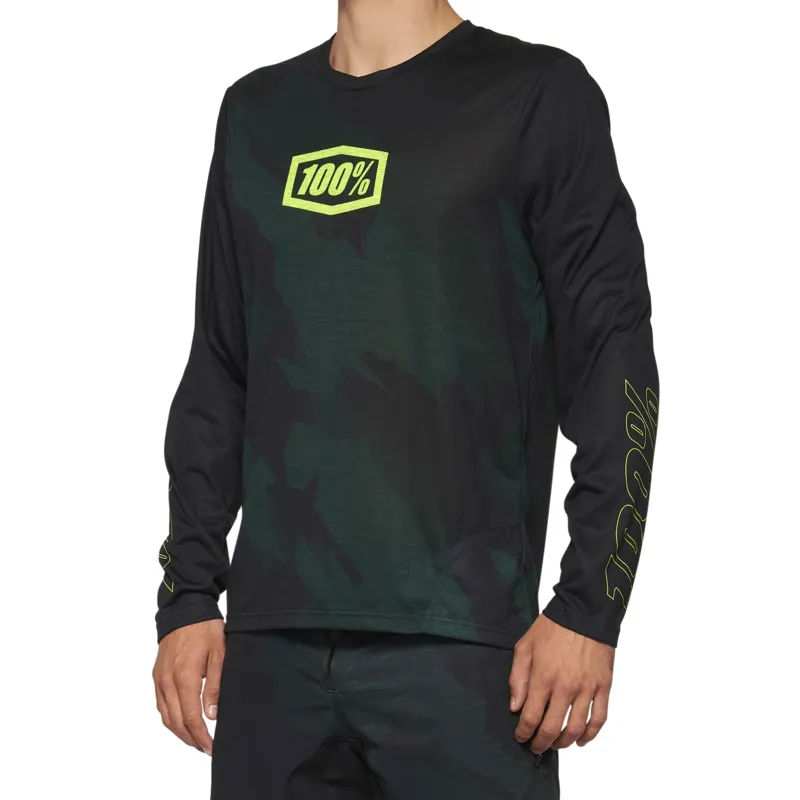 100 Percent Airmatic Limited Edition Long Sleeve Jersey - Black Camo