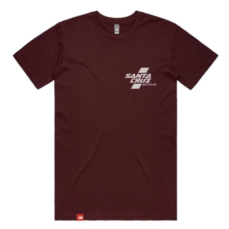 Santa Cruz Clothing - Parallel Short Sleeve Tee - Burgundy