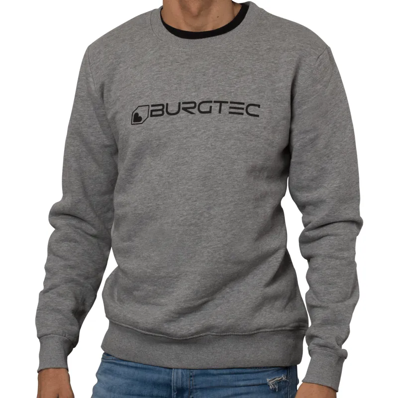 Burgtec - Grey Logo Sweater / Crew Jumper