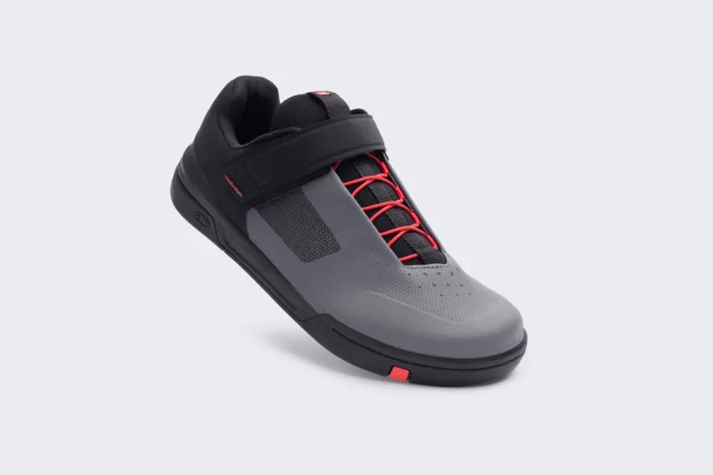 CrankBrothers Stamp SpeedLace Flat MTB Shoe - Grey/Black/Red