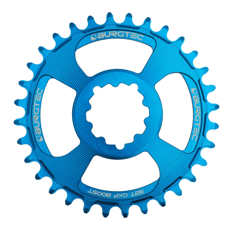 Burgtec GXP 32T Boost 3mm Offset Thick Thin Chainring - Blue