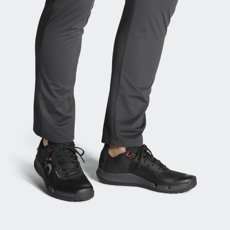 Five Ten Trail Cross LT - Flat MTB Riding Shoe - Black/Grey/Red-1