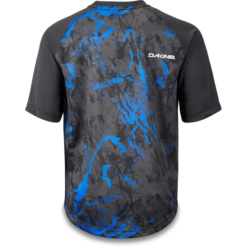Dakine Kids Prodigy Short Sleeve Jersey - Cyan Scribble-1