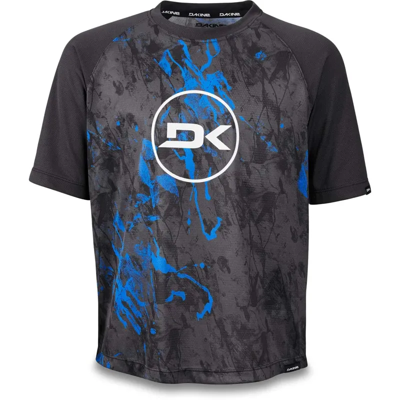 Dakine Kids Prodigy Short Sleeve Jersey - Cyan Scribble