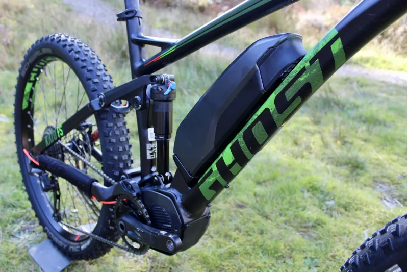 Current Demo Bike // Ghost Hybride Kato FS 6 AL - E-Bike Blk / Grn - L-1