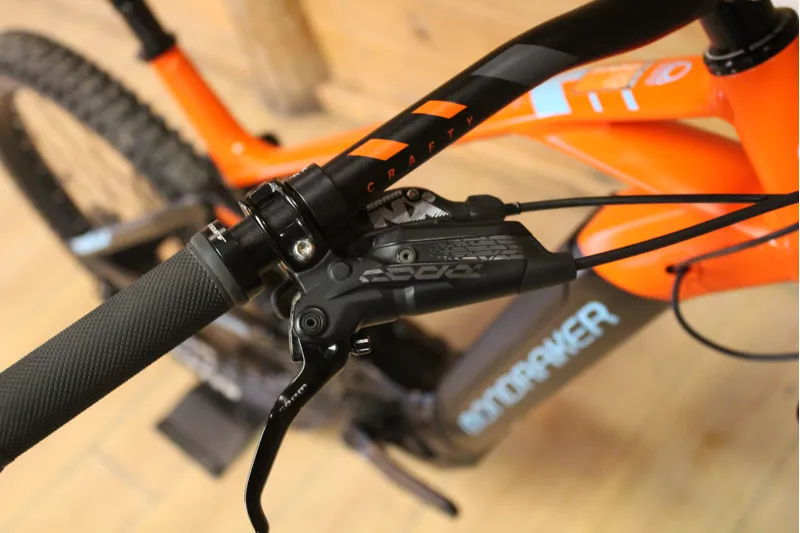 Current Demo Bike // Mondraker Crafty RR+ - Black / Orange - Small-7