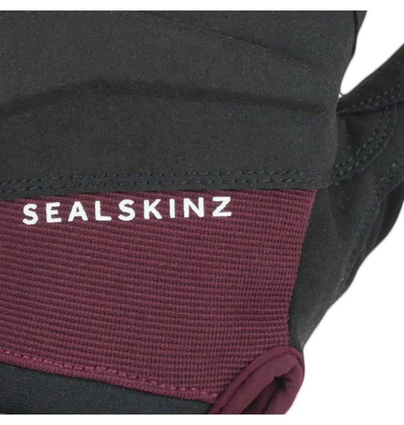 Sealskinz Waterproof All Weather MTB Glove - Black / Red-3