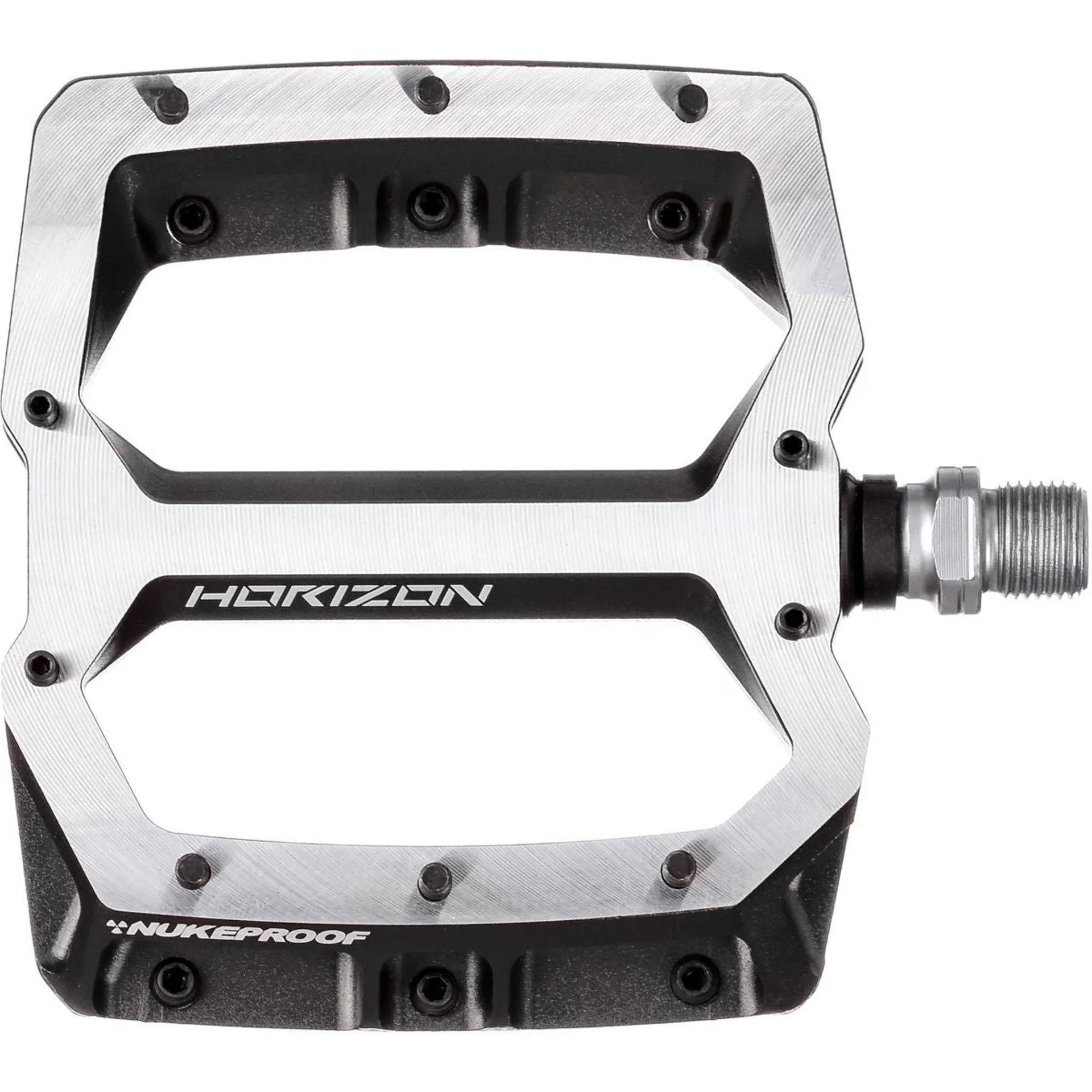 Nukeproof Horizon Pro Downhill Flat Pedals Pair CroMo Axle Bl