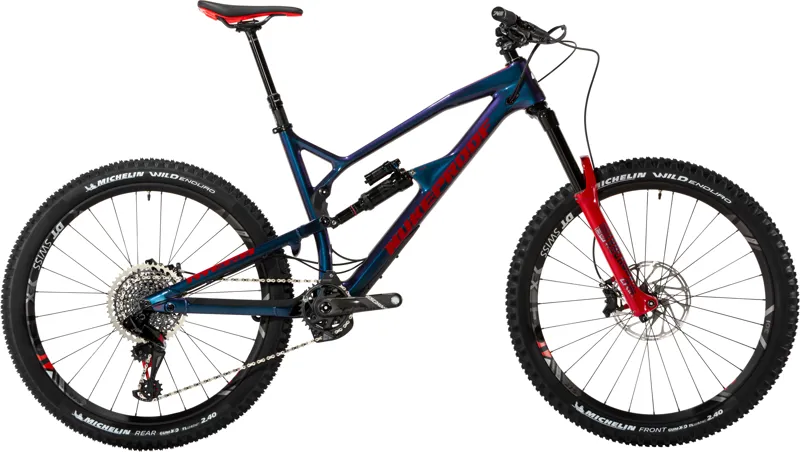 Nukeproof Mega 2019 - 275 - Carbon - Race Spec Model - Blueberry / Red