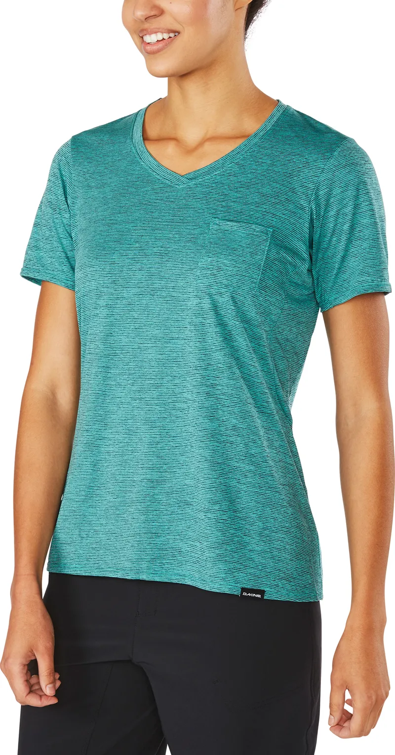 Dakine Roslyn Short Sleeve Womens Jersey - Lagoon Tracks-2