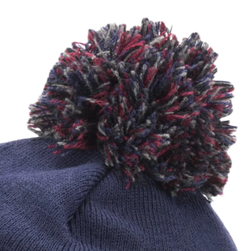 Sealskinz Water Repellent Cold Weather Bobble Hat - Navy Blue/Grey/Red-1