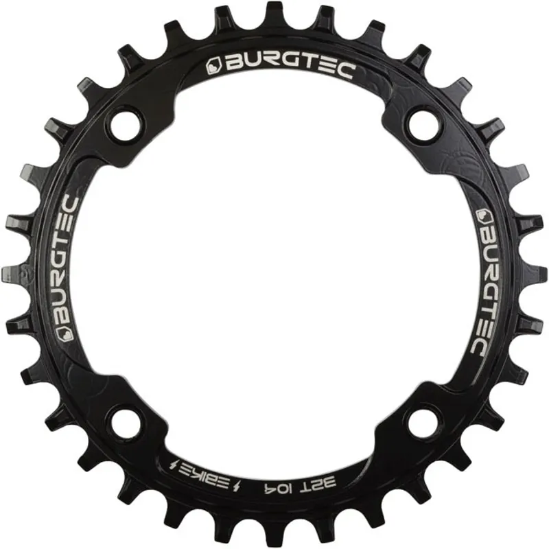 Burgtec 104mm BCD Inside Fit Steel 34T eBike Chainring in black