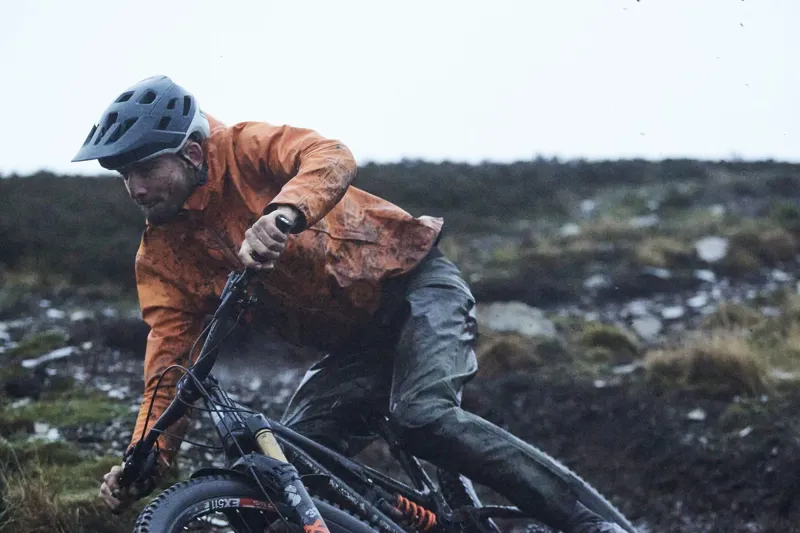 Madison Clothing DTE 3-Layer Fully Waterproof Jacket in Mango Orange-2