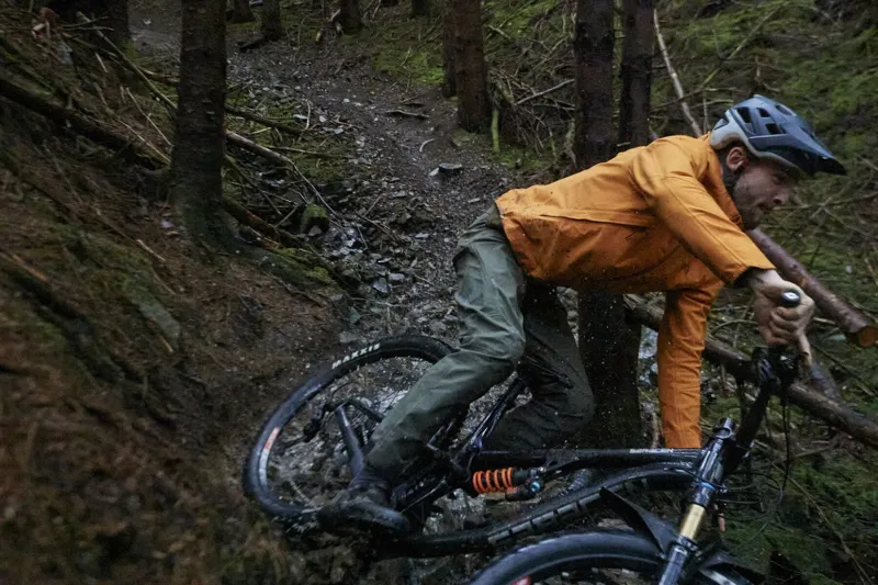 Madison Clothing DTE 3-Layer Fully Waterproof Jacket in Mango Orange-4