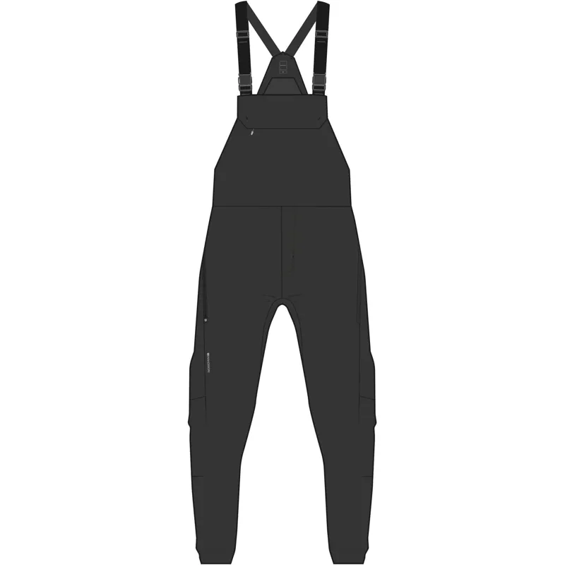 Madison Clothing DTE 3-Layer Fully Waterproof Bib Trousers in Black-3