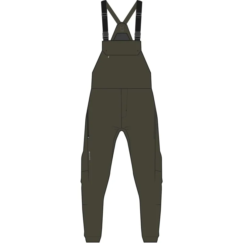 Madison Clothing DTE 3-Layer Fully Waterproof Bib Trousers in Green-1