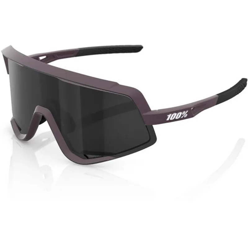 100 Percent Glendale Black Mirror Lens Glasses in Soft Tact Deep Purple