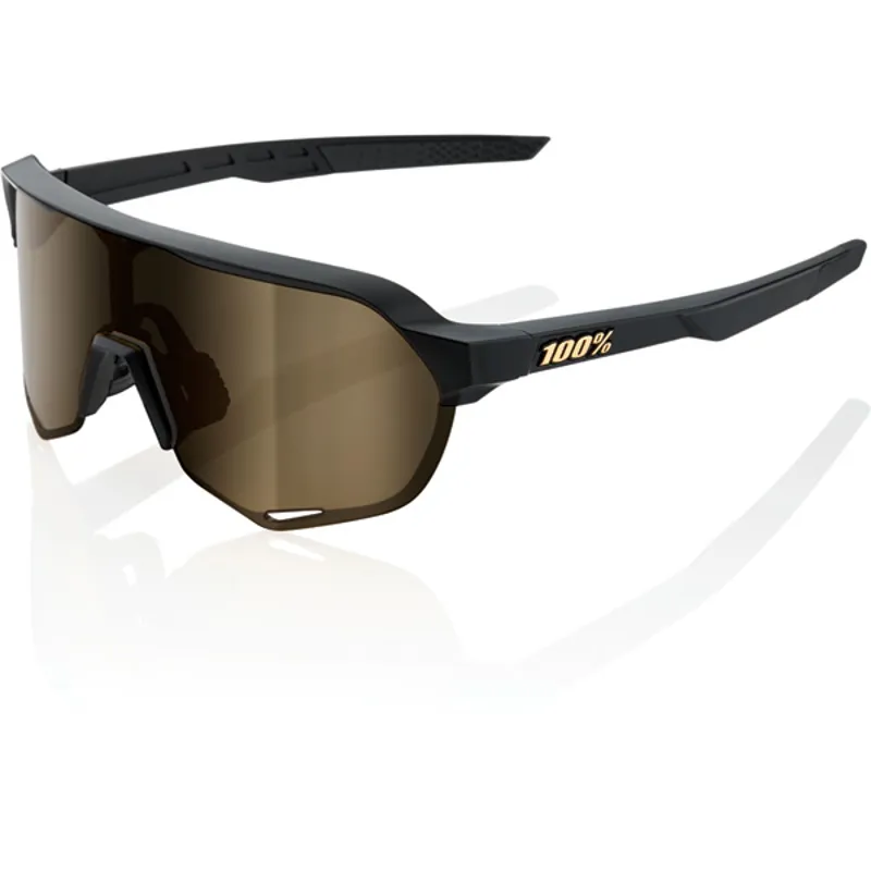 100 Percent S2 Gold Lens Riding Glasses in Black