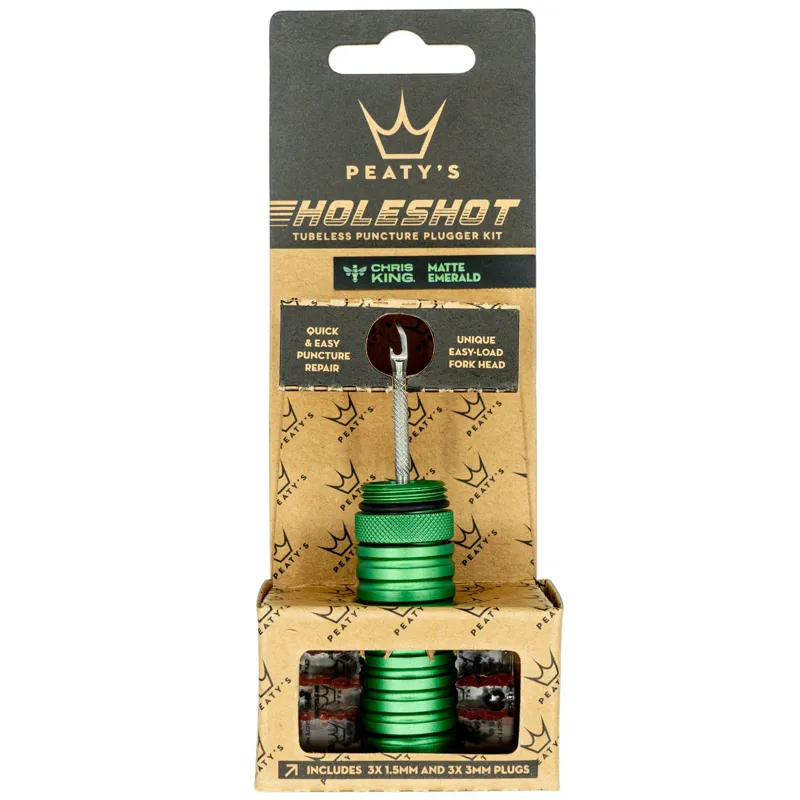 Peatys Holeshot Tubeless Puncture Plugger Kit - Emerald