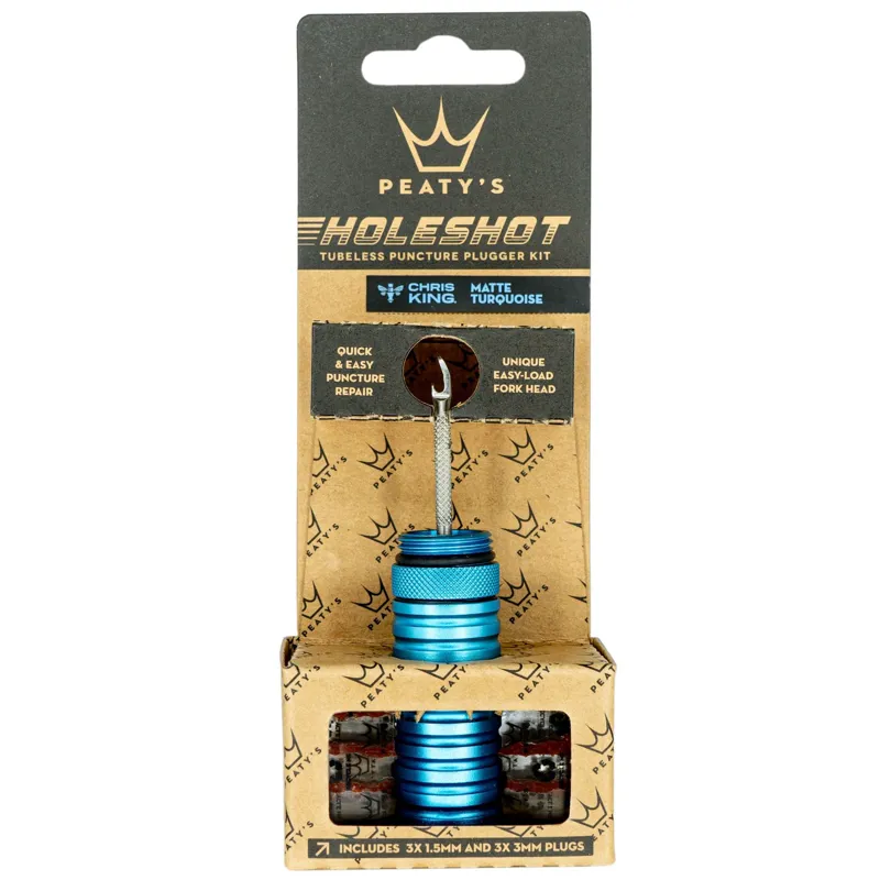 Peatys Holeshot Tubeless Puncture Plugger Kit - Turquoise