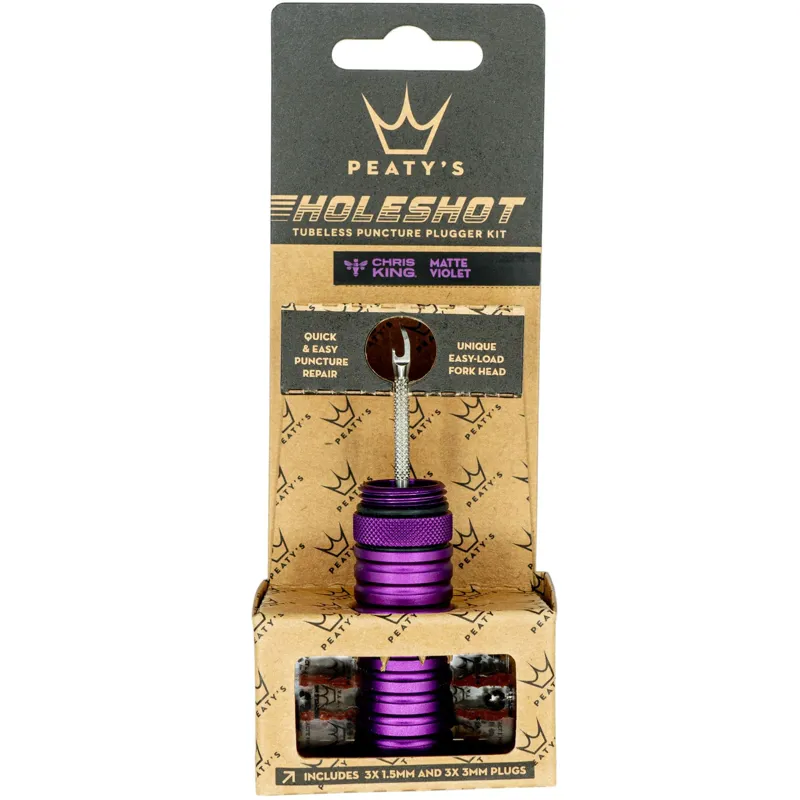 Peatys Holeshot Tubeless Puncture Plugger Kit - Voilet