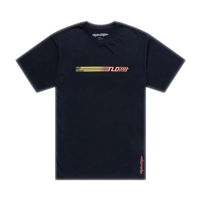 TroyLee Stripes Short Sleeve Tech Tee in Black