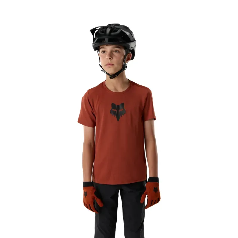 Fox Youth Ranger Fox Head Jersey in Amber Scarlet-2