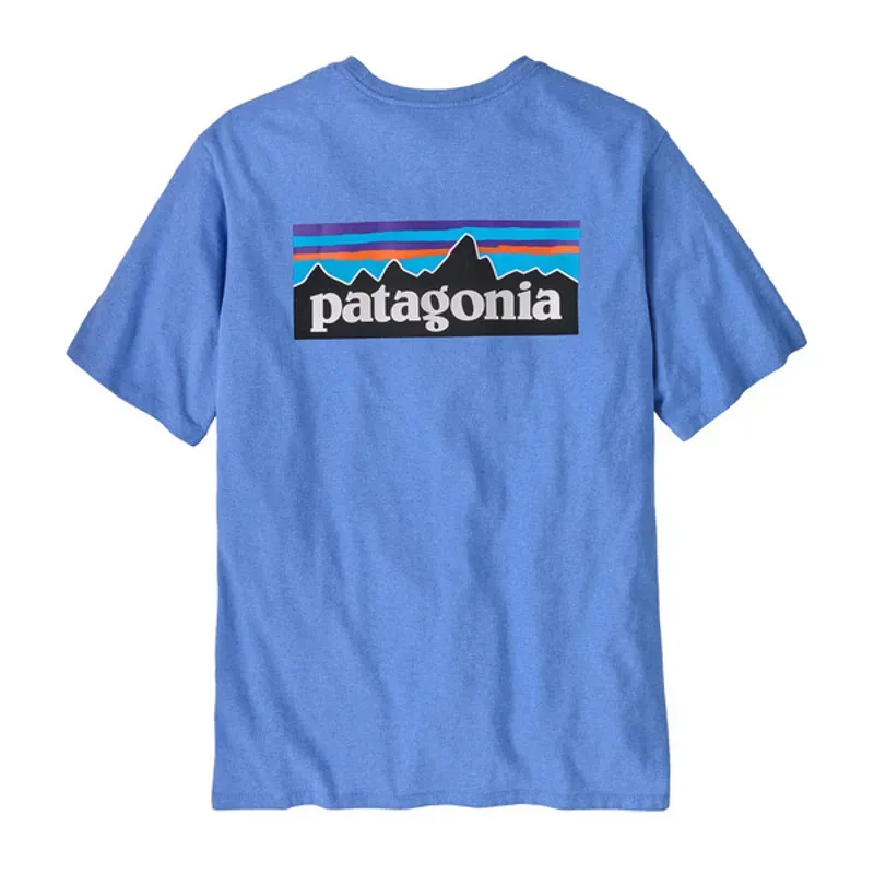 Patagonia Men's P-6 Logo Responsibili-Tee in Abundant Blue-2