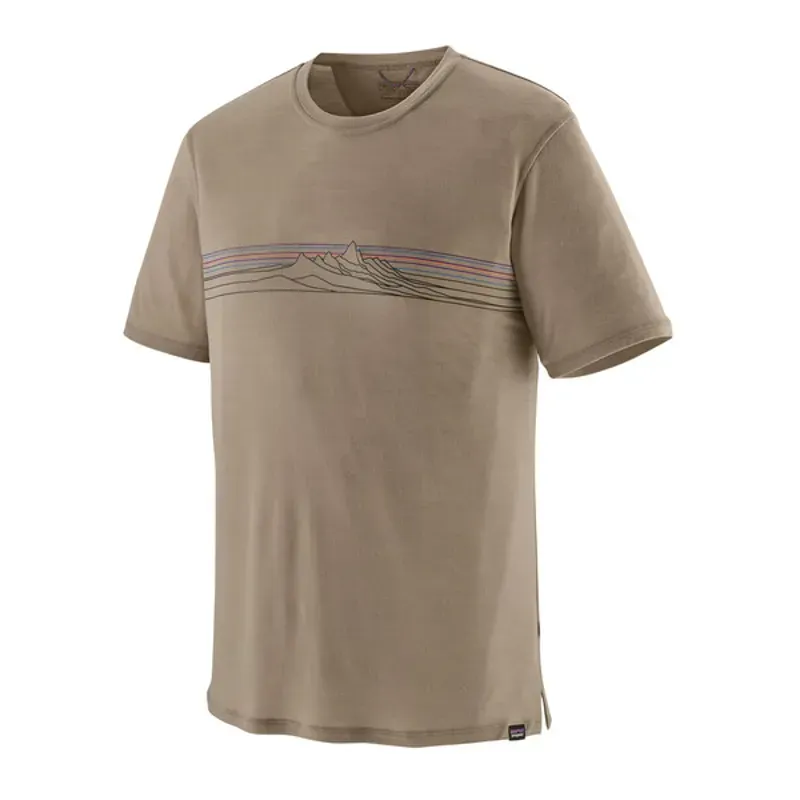 Patagonia Capilene Cool Merino Graphic Jersey in Strata Stripe Grey