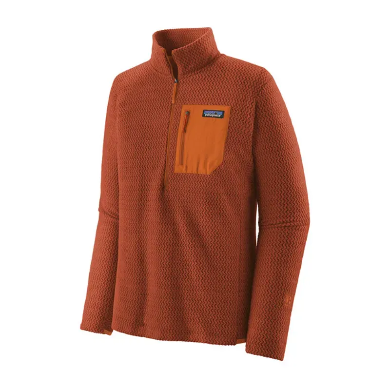 Patagonia R1 Air Zip Neck Thermal Fleece in Burnished Red-2