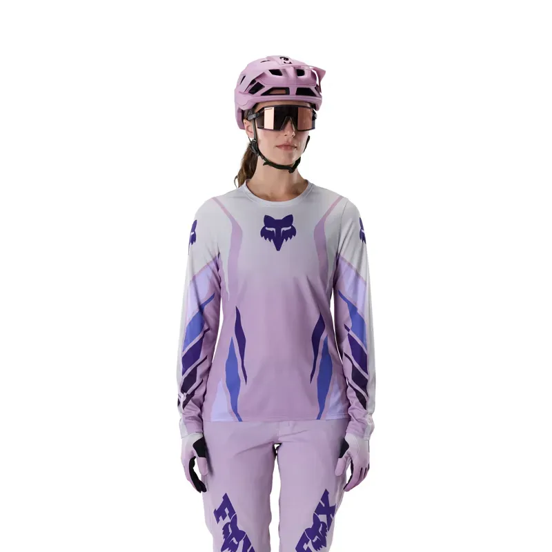 Fox Women's Ranger Foundry Long Sleeve Jersey in Lavender Drift-2