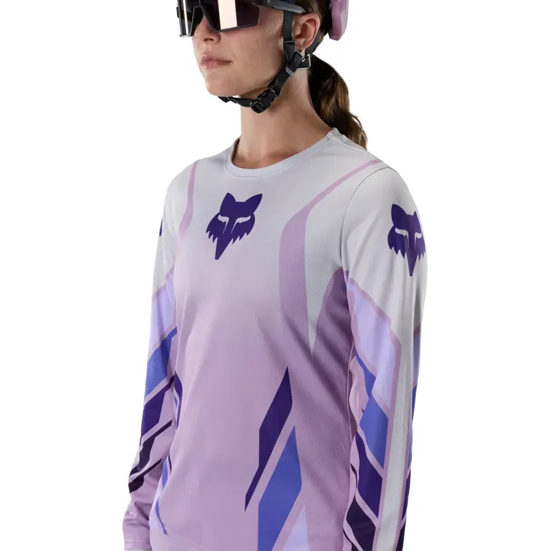 Fox Women's Ranger Foundry Long Sleeve Jersey in Lavender Drift-4